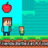 friends battle eat a food
